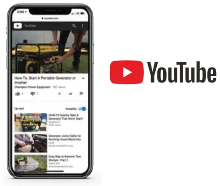 CHAMPION 200950 2500W Portable Inverter Generator - Youtube