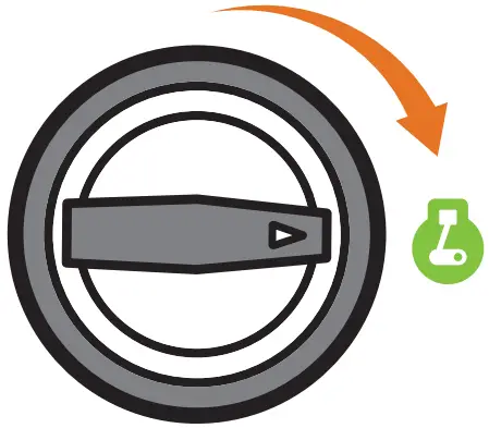 CHAMPION 200950 2500W Portable Inverter Generator - fuel dial