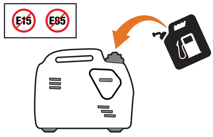 CHAMPION 200950 2500W Portable Inverter Generator - fuel