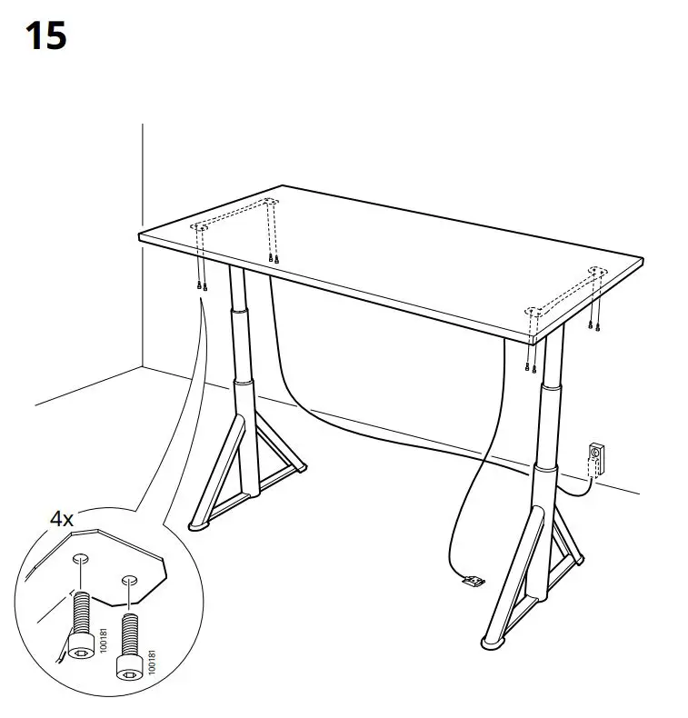 IKEA IDASEN Desk Instruction Manual - How to use