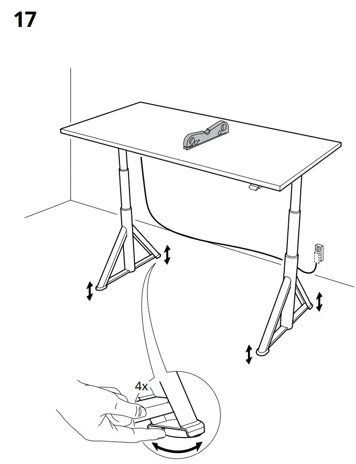 IKEA IDASEN Desk Instruction Manual - How to use