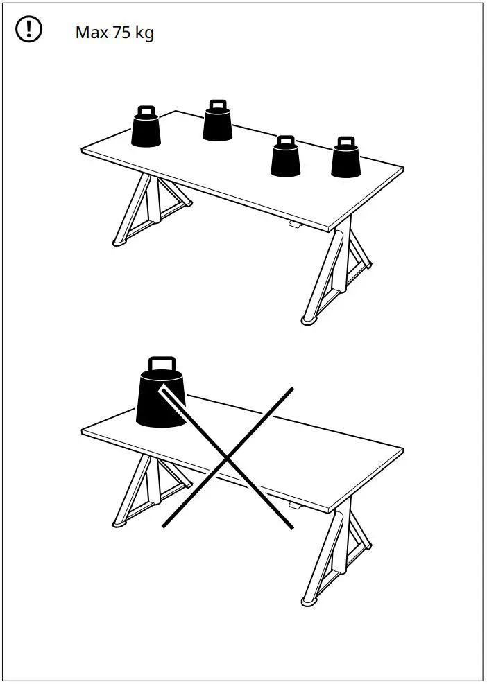 IKEA IDASEN Desk Instruction Manual - How to use