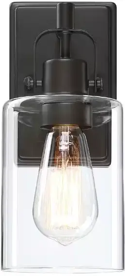 Hukoro F41821-BZ 4.7 Inch 1-Light Bronze Vanity Light