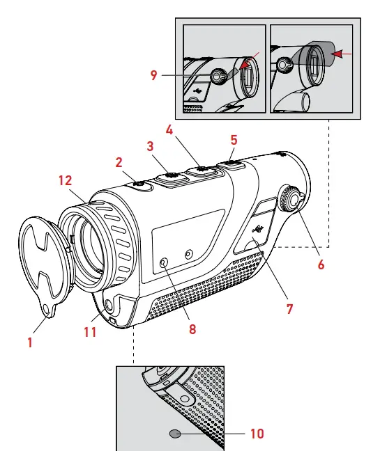 levenhuk Fatum Z250 Thermo Vision Monocular - Parts 2