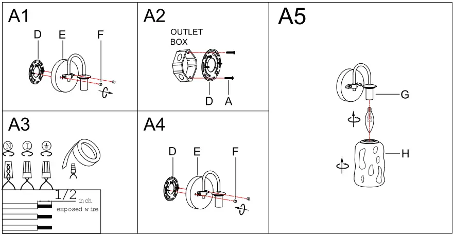 LNC-A05090W1-9-4-in-W-1-Light-Matte-Black-and-Polished-Gold-Modern-Contemporary-LED-Wall-Sconce-fig-4