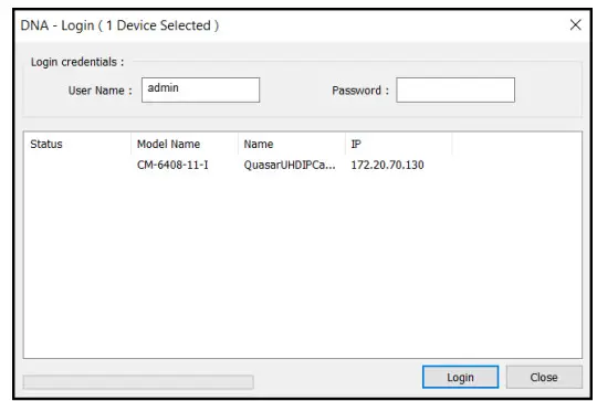 FLIR CM-6405-11-IA Quasar Premium Mini-Dome Cameras - login