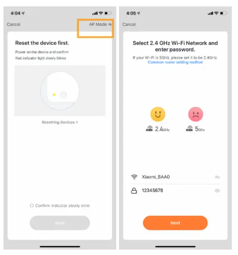 Wi-Fi and APP operation