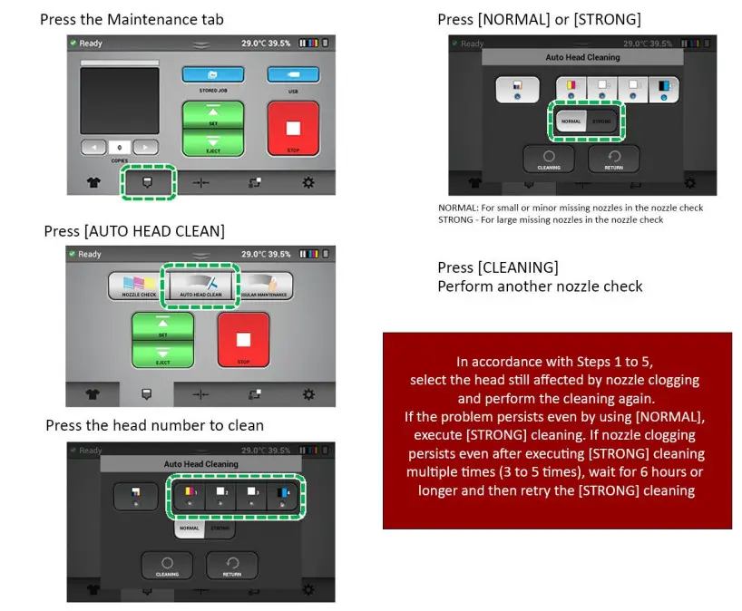 DTG Connection X2 Printer - Cleaning