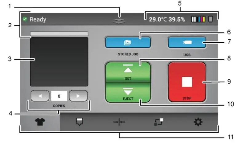 DTG Connection X2 Printer - Display