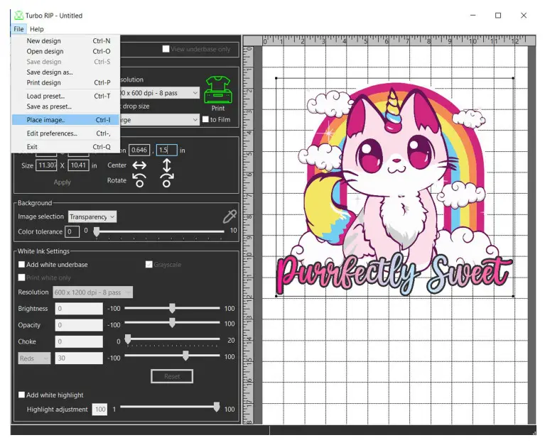 DTG Connection X2 Printer - PLACING