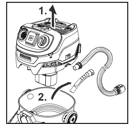 KARCHER WD 5 P Wet or Dry Vacuum Cleaner - forward until 1