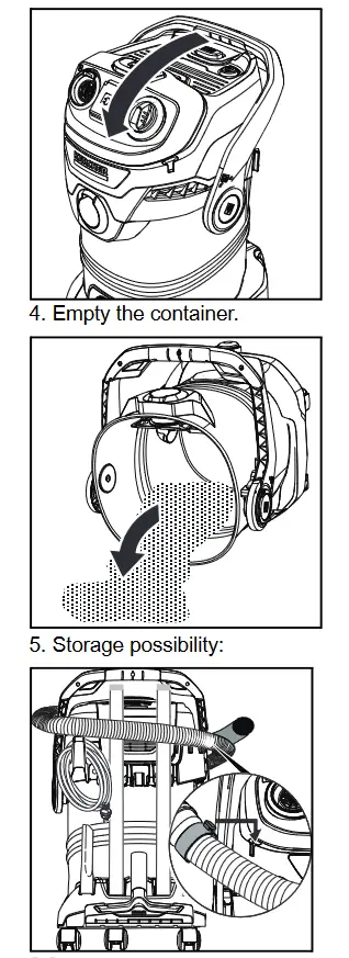 KARCHER WD 5 P Wet or Dry Vacuum Cleaner - suction hos
