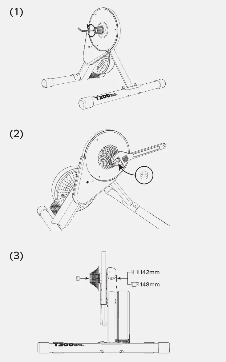 Magene T200 Smart Trainer - THRU AXLE ADAPTER