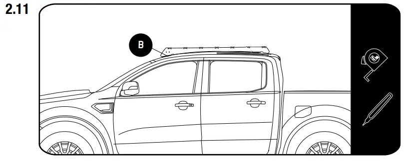 FRONT RUNNER KSFR002 Ford Ranger T6 Slimsport Roof Rack Kit  - SECURE 1