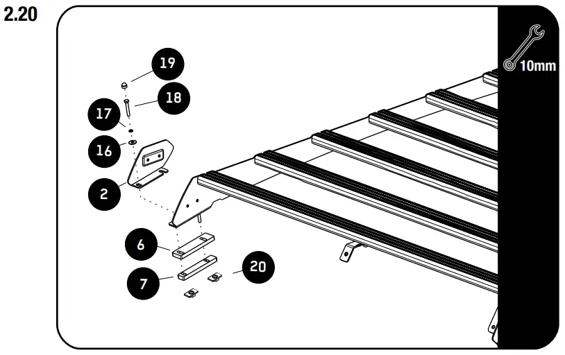 FRONT RUNNER KSFR002 Ford Ranger T6 Slimsport Roof Rack Kit  - SECURE10