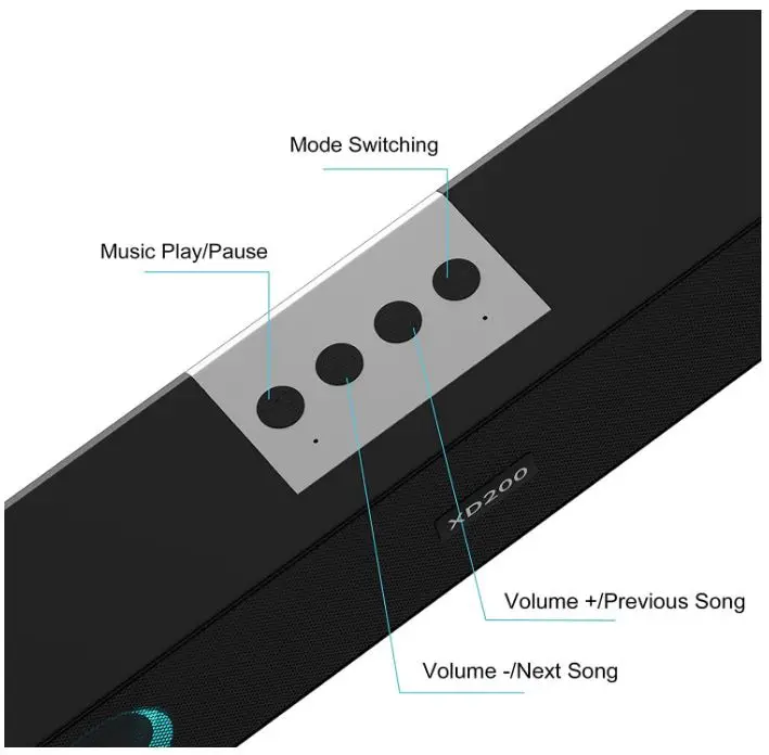 PHXCHAM XD200 Portable Bluetooth Speaker-fig-2