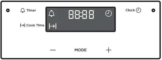 Westinghouse WVE6500 Series Oven - display