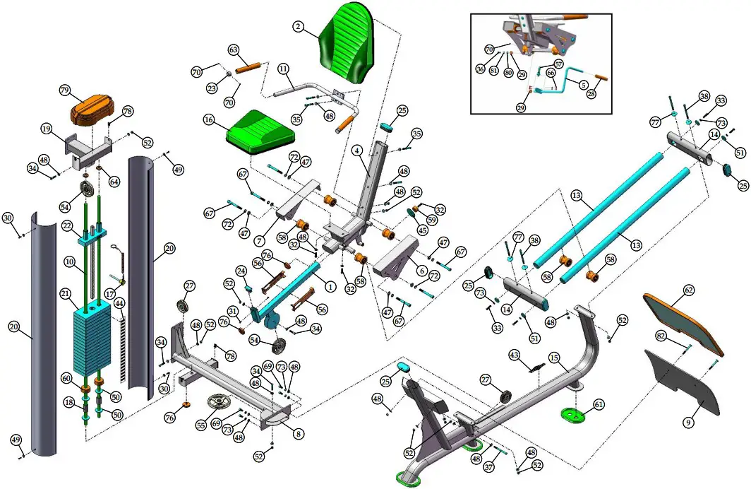 LEG PRESS CABLE ASSEMLY