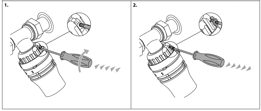 Danfoss 015G3392 Redia RA click Thermostatic Sensors - Installation7