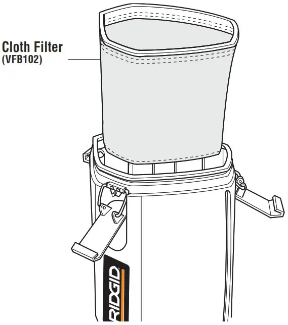 RIDGID HDB6000 NXT Backpack Vacuum Cleaner - FILTER MAINTENANCE 2