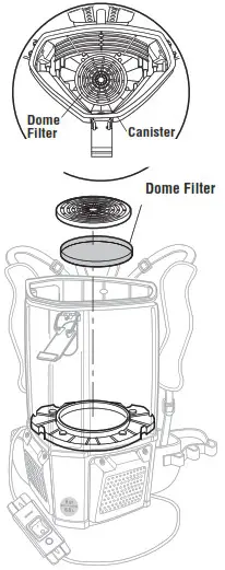 RIDGID HDB6000 NXT Backpack Vacuum Cleaner - FILTER MAINTENANCE 3
