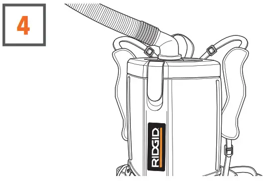 RIDGID HDB6000 NXT Backpack Vacuum Cleaner - QUICK START INSTRUCTIONS 4