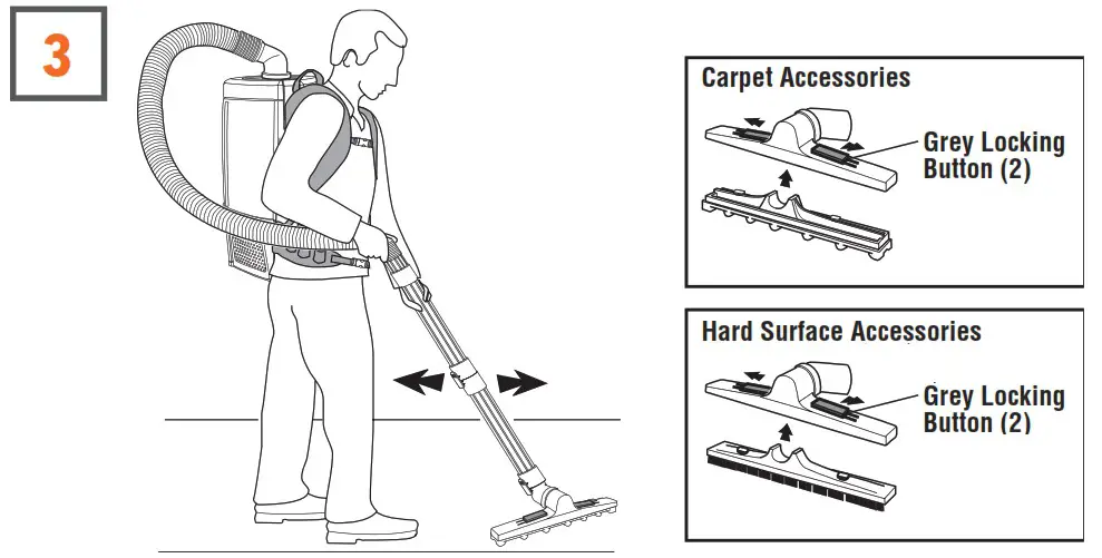 RIDGID HDB6000 NXT Backpack Vacuum Cleaner - RIDGID HDB6000 NXT Backpack Vacuum Cleaner - ACCESSORY ASSEMBLY AND USE 1