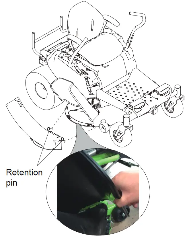 greenworks RLV42M Grass Bagger - assembly 4