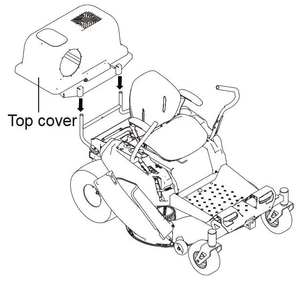 greenworks RLV42M Grass Bagger - assembly 7