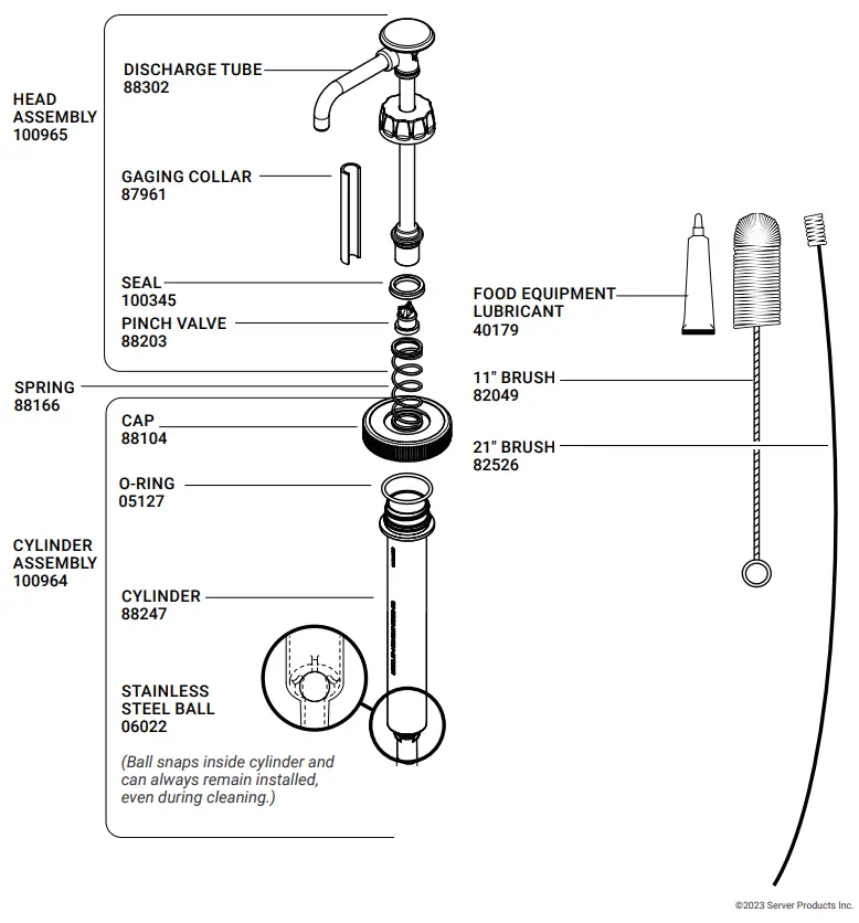 SERVER 100963 Hershey Jug Pump - overview