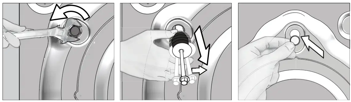 Euromaid EFL900WPRO Washing Machine - transportation locks