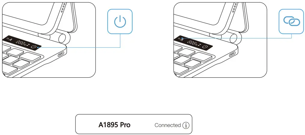 GOOJODOQ A1895 Pro Wireless Keyboard - indicator Light
