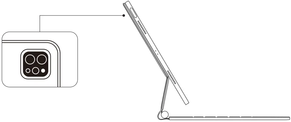 GOOJODOQ A1895 Pro Wireless Keyboard - magnetic bracket