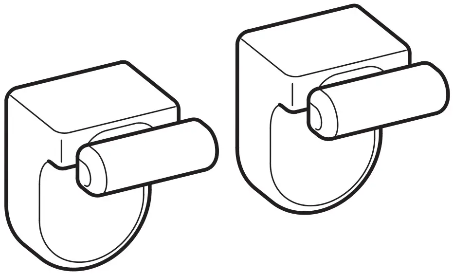 IKEA KALKGRUND Knob Hanger Chrome Plated -