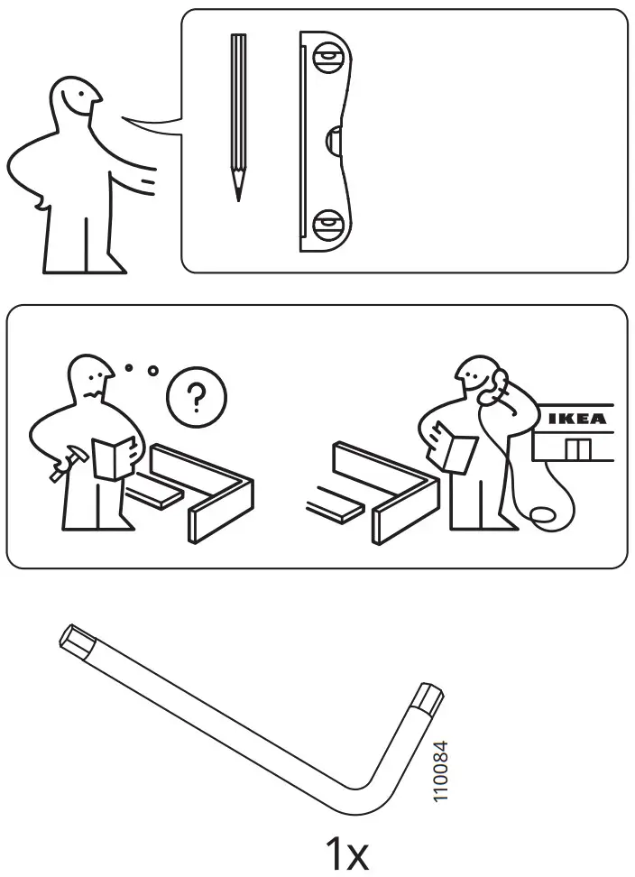 IKEA KALKGRUND Knob Hanger Chrome Plated - FIG 1