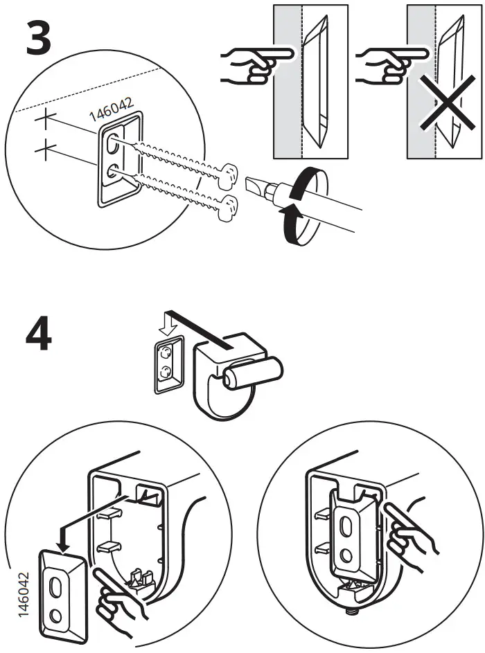 IKEA KALKGRUND Knob Hanger Chrome Plated - FIG 3