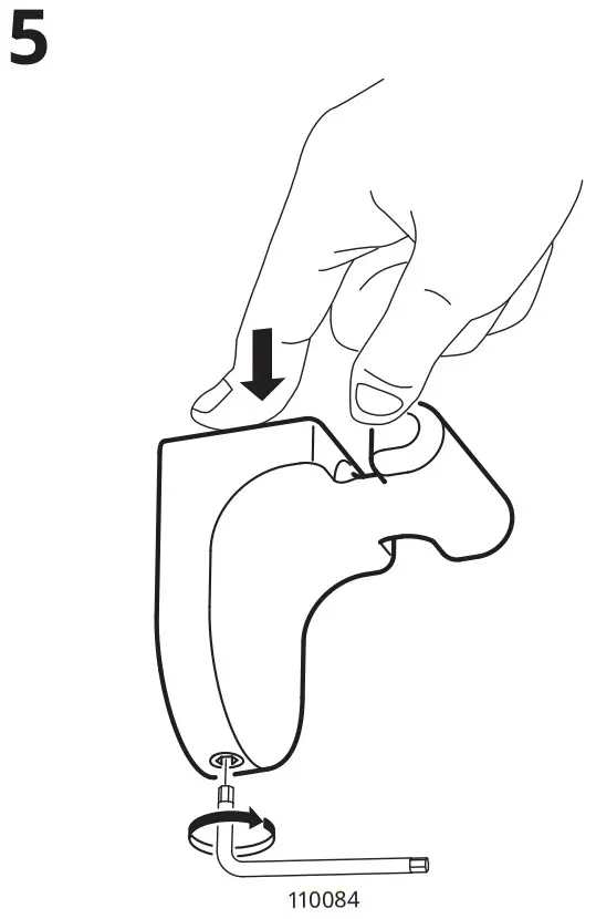 IKEA KALKGRUND Knob Hanger Chrome Plated - FIG 4