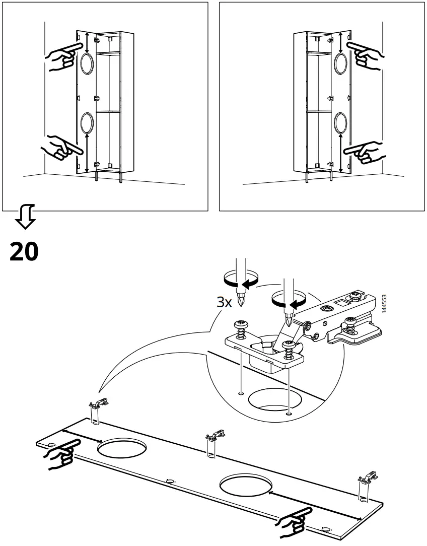 IKEA NYSJÖN High Cabinet White 11 - Assembly 11