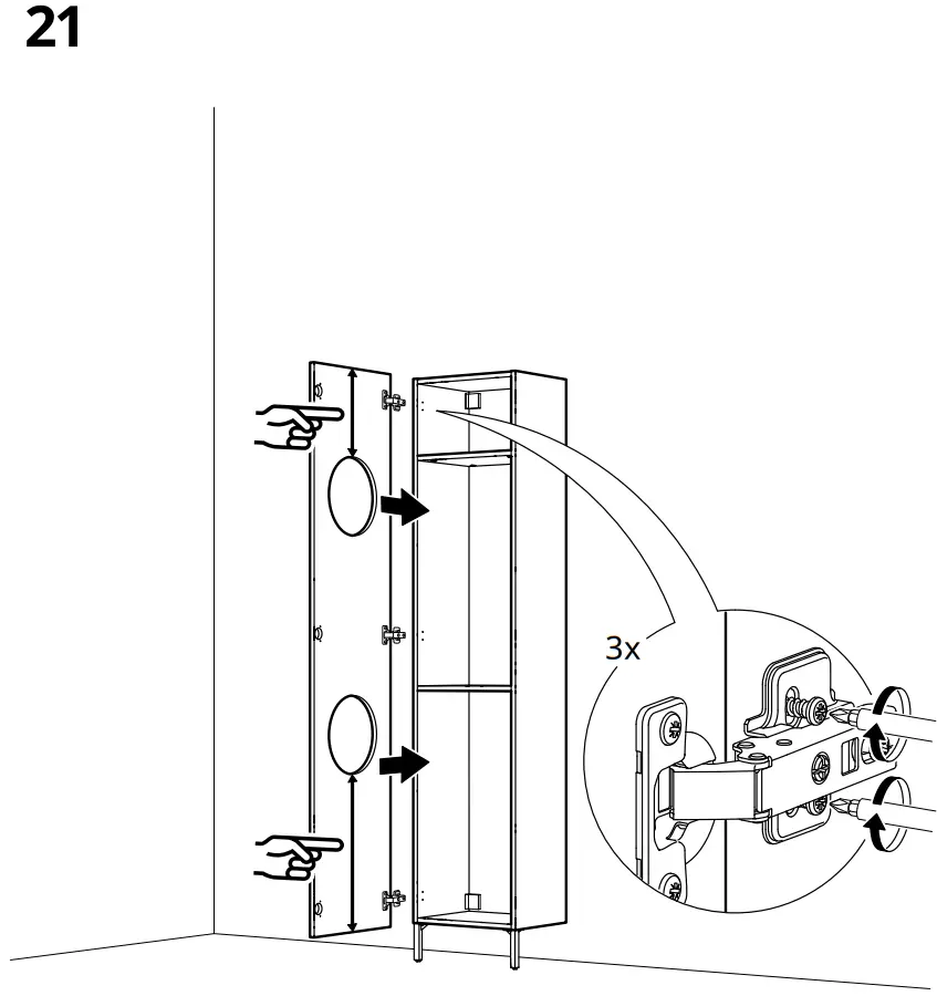IKEA NYSJÖN High Cabinet White 11 - Assembly 12