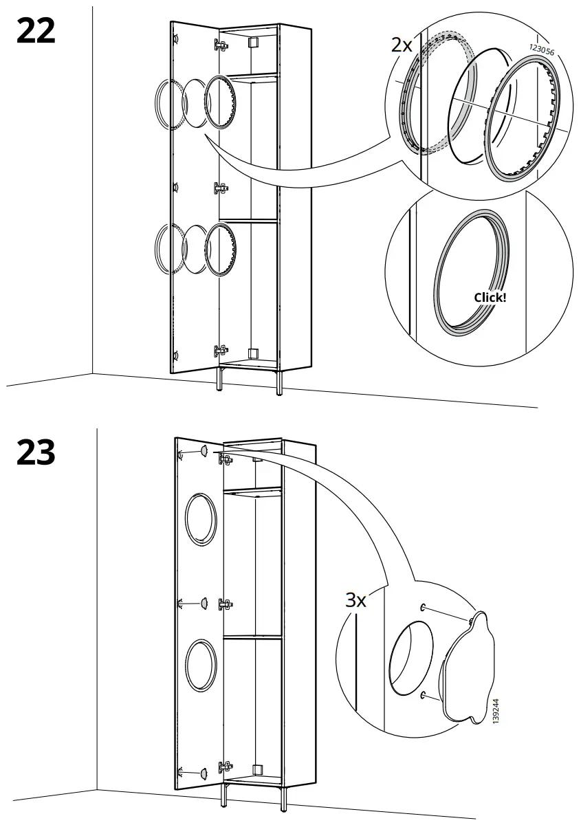 IKEA NYSJÖN High Cabinet White 11 - Assembly 13