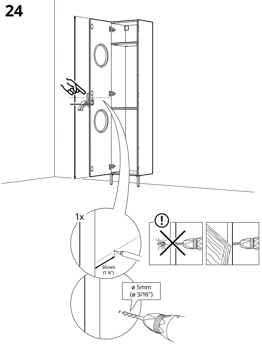 IKEA NYSJÖN High Cabinet White 11 - Assembly 14