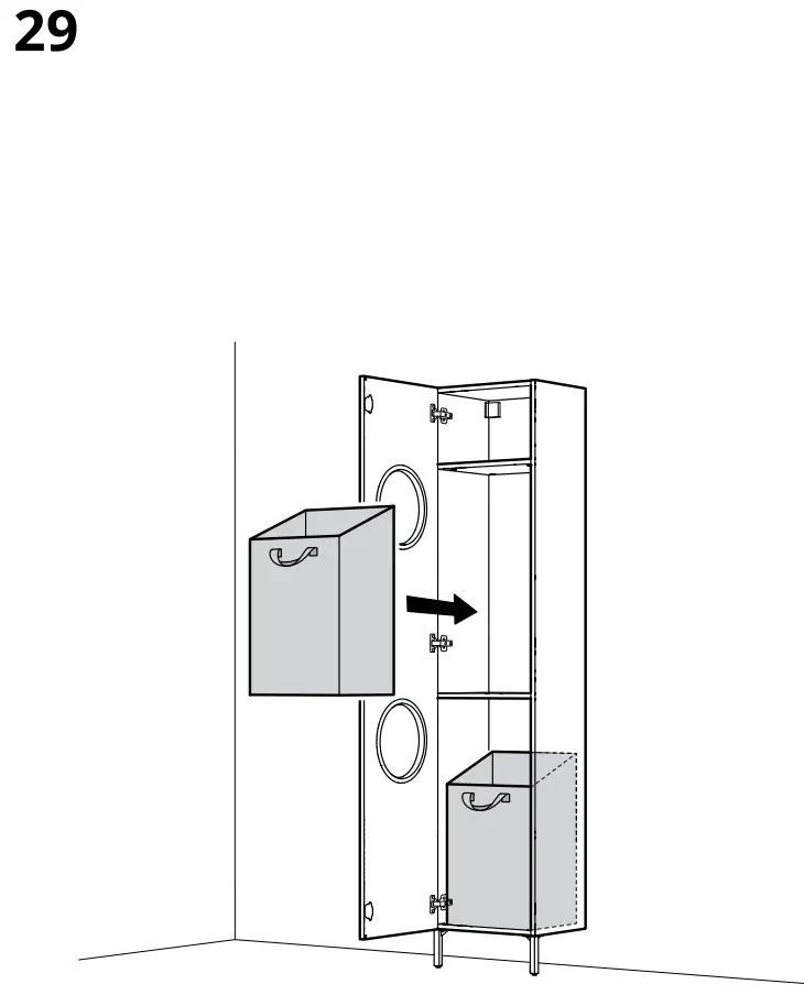 IKEA NYSJÖN High Cabinet White 11 - Assembly 18