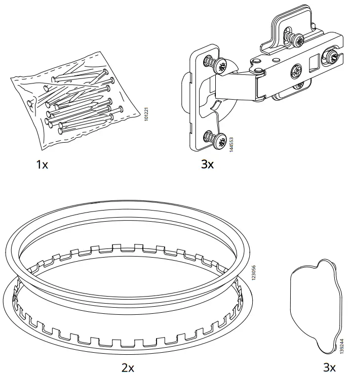 IKEA NYSJÖN High Cabinet White 11 - Parts