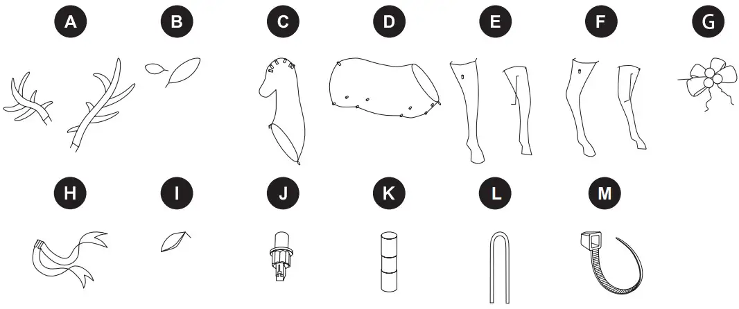 HOME ACCENTS HOLIDAY 21GM11814 Iridescent Ribbon Reindeer Holiday Yard Decoration - fig 1