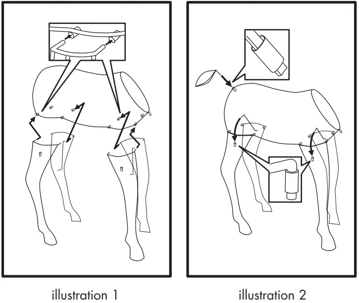 HOME ACCENTS HOLIDAY 21GM11814 Iridescent Ribbon Reindeer Holiday Yard Decoration - fig 2