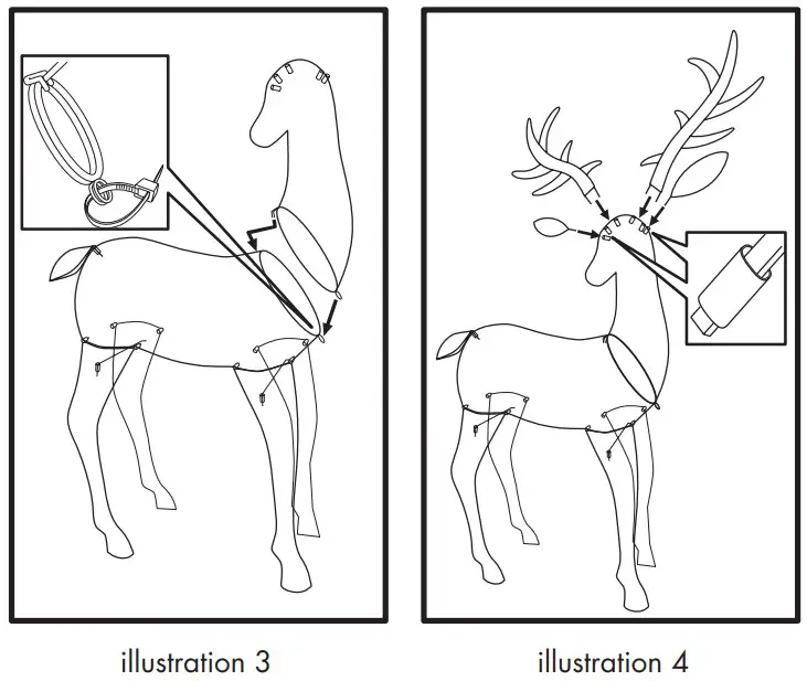 HOME ACCENTS HOLIDAY 21GM11814 Iridescent Ribbon Reindeer Holiday Yard Decoration - fig 3