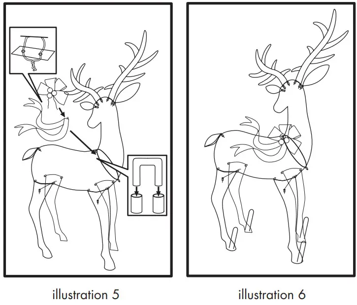 HOME ACCENTS HOLIDAY 21GM11814 Iridescent Ribbon Reindeer Holiday Yard Decoration - fig 4