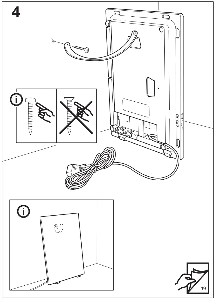 IKEA 204.873.16 SYMFONISK Picture Frame with WiFi Speaker - Assembly 6