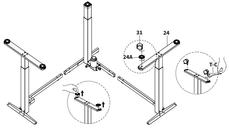 V I V O-DESK-E3CVB-C-D-N-W-Two-Tier-63-x-55-Corner-Electric-Desk-FIG-9