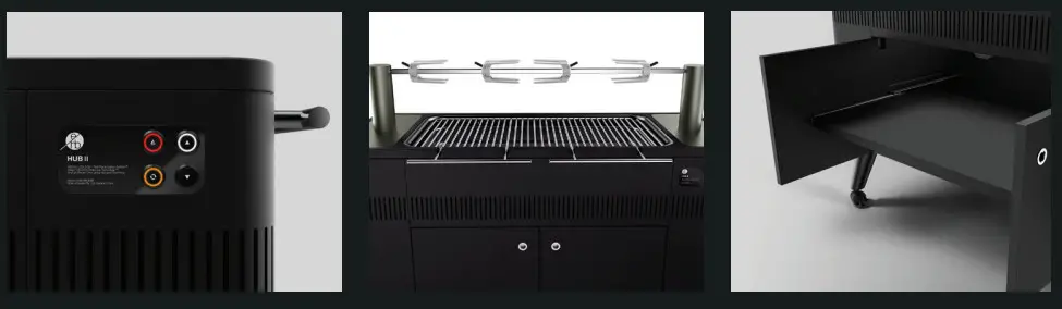 everdure HBCE3BUS Hub II Freestanding Charcoal Grill 1